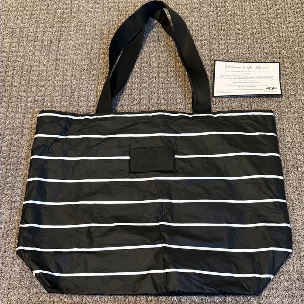 Black and White Striped Tote Bag
